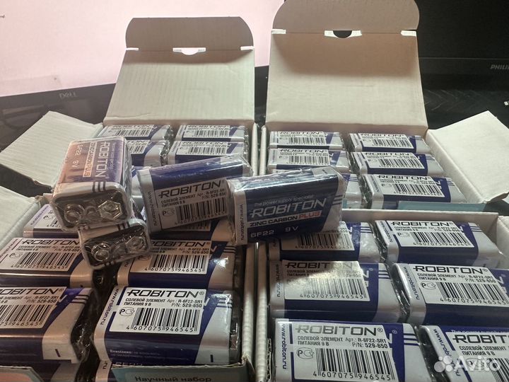 Батарейки крона 9V (оптом) – robiton plus 6F22