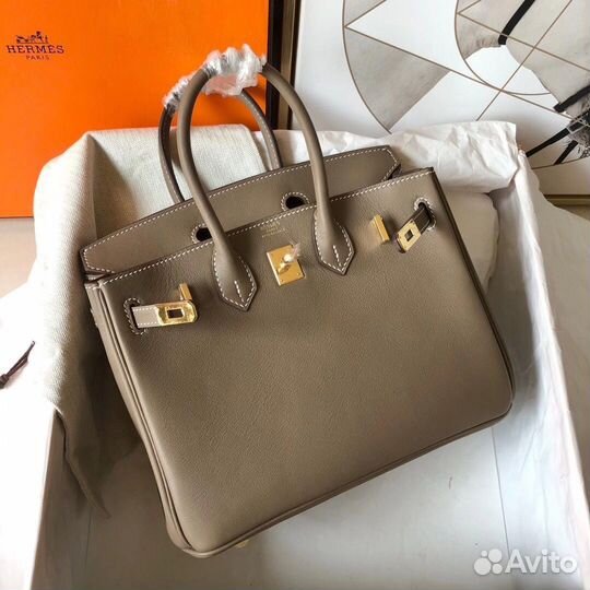 Сумка Hermes Birkin 25 Swift Taupe PHW