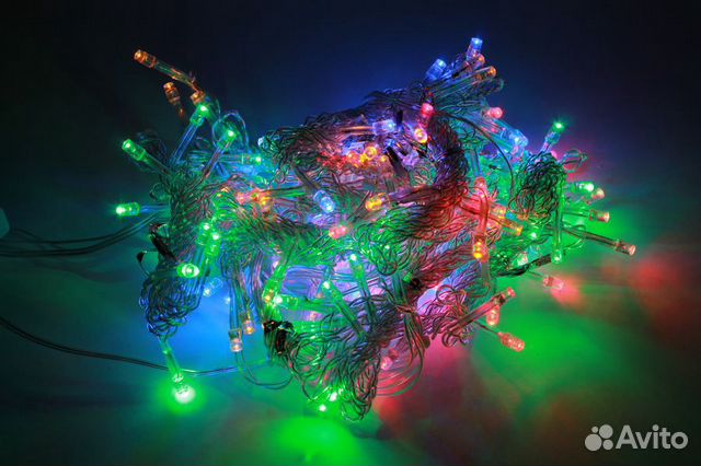 Гирлянда штора 140 свд, цветная 3м х 2м