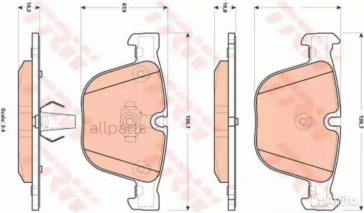 TRW GDB1892 Колодки торм.зад