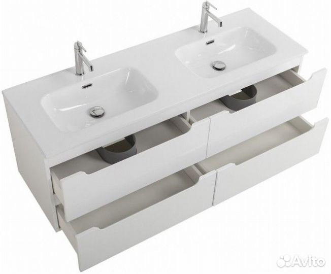 Тумба с раковиной BelBagno Etna 120-4C-BB1200-2-ETL Bianco Lucido