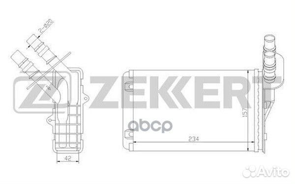 Радиатор отопителя Renault Clio II 98- Thalia