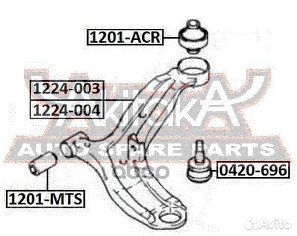 Рычаг передний нижний левый 1224004 asva