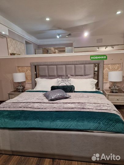 Кровать Замира Серый камень 180/160см