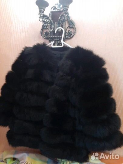 Шубка песец черная