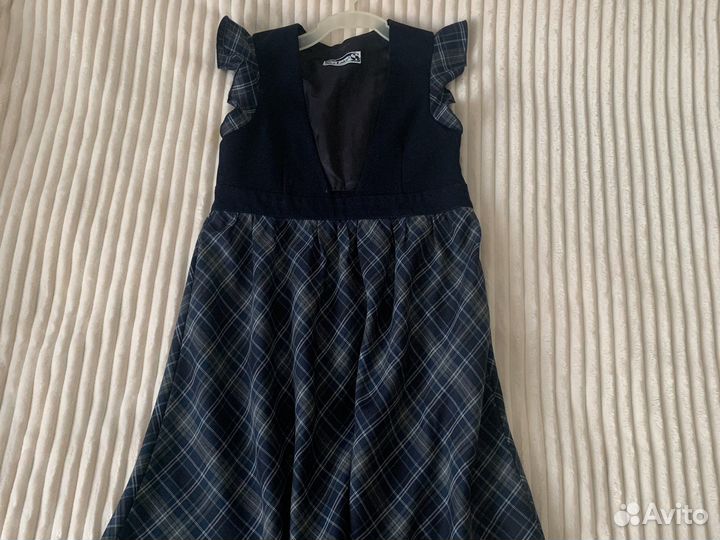 Школьный сарафан 134-140 синий