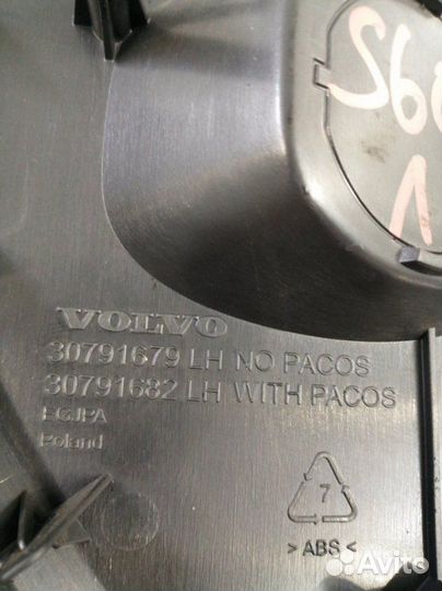 Накладки на торпедо боковые левые Volvo S60 FS45