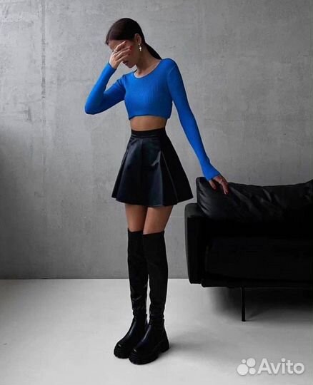 Шорты эко кожа