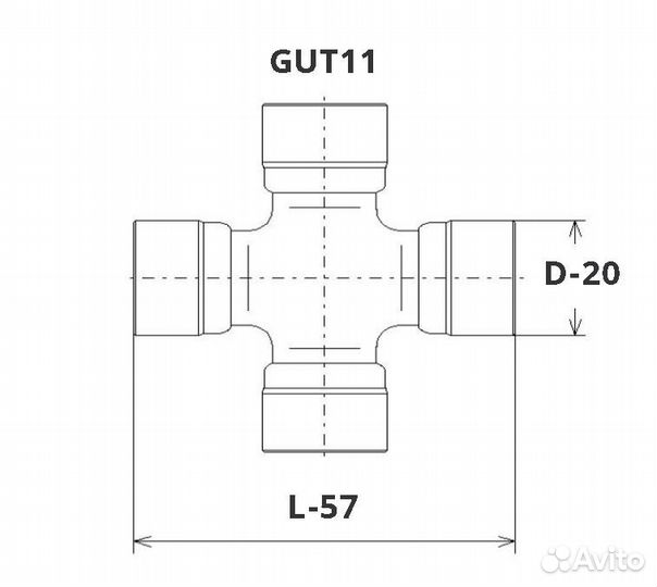 Крестовина карданного вала 57.00x20.00