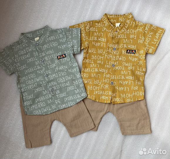 Костюм шорты и рубашка