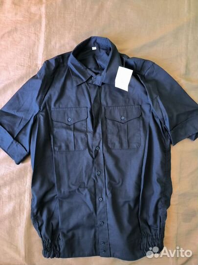 Рубашка синяя