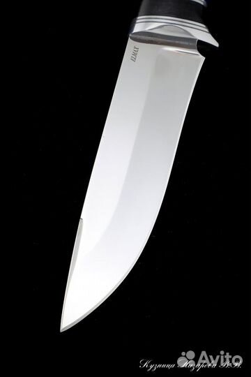 Нож Оса сталь Elmax карельская береза + акрил сини