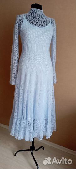 Платье вязаное из кид-мохера 44-46 р
