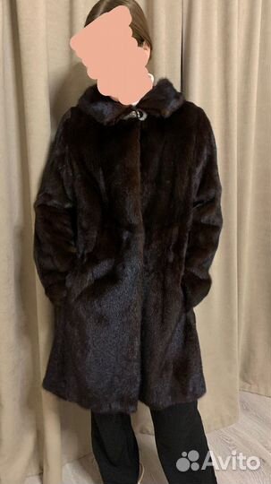 Шуба норковая с капюшоном