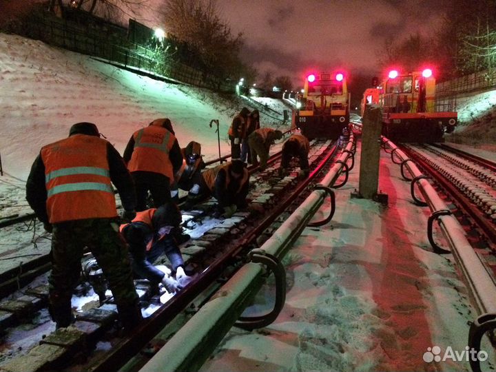 Установка рельсовых страховочных пакетов