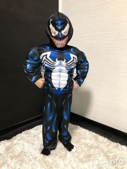 Костюм Venom Венома с мышцами,маска детский