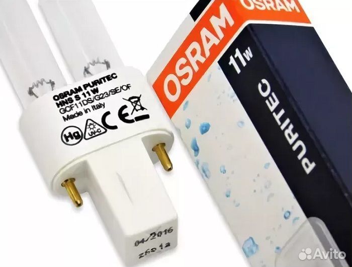 Лампа бактерицидная UV 11W G23 (аналог дкб-11)