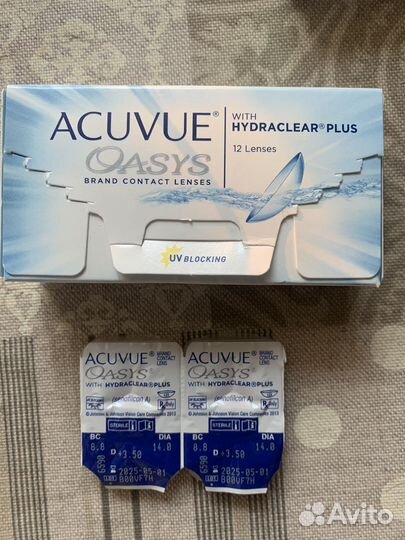 Линзы контактные acuvue oasys двухнедельные +3,50