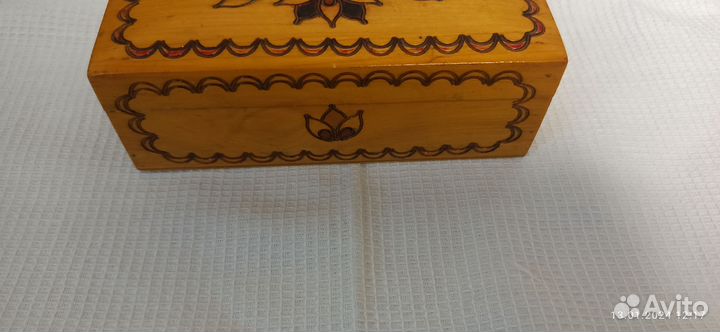 Шкатулка резная деревянная СССР