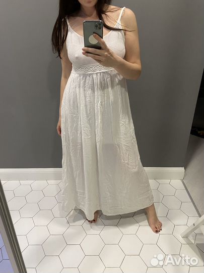 Сарафан белый летний