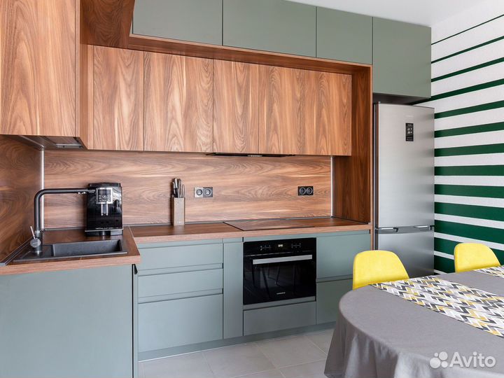 Кухня по проекту с антресолями на заказ