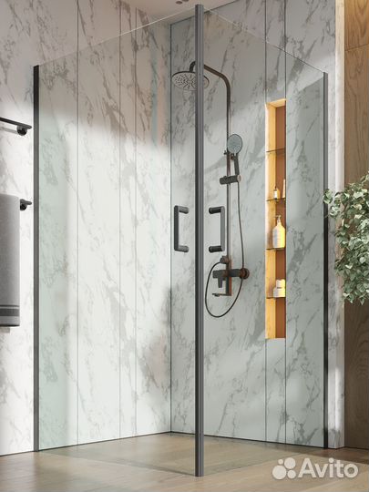 Душ. уголок Orange 90x90 Черный e04-100tb