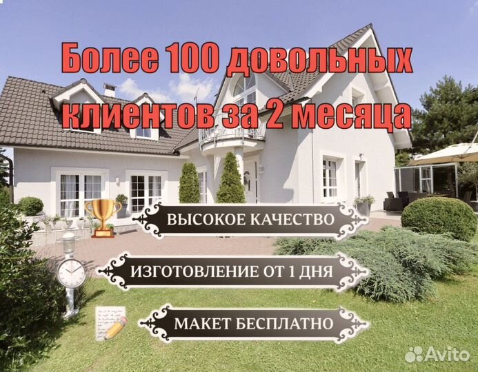 Адресная табличка из металла