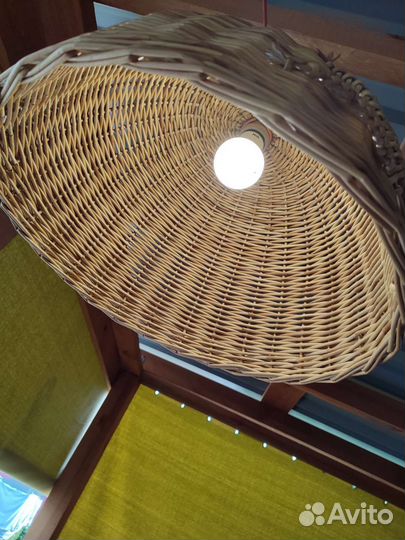 Абажур плетеный из эко-лозы