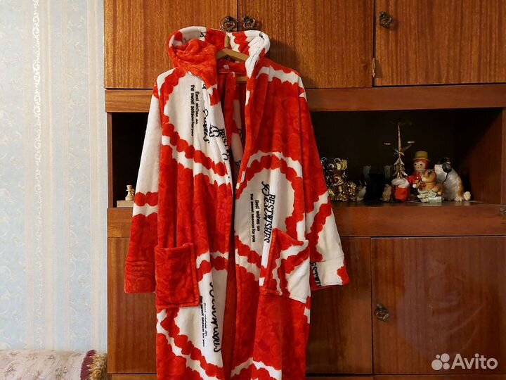 Халат банный с капюшоном