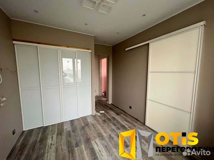 Стеклянная перегородка для зонирования