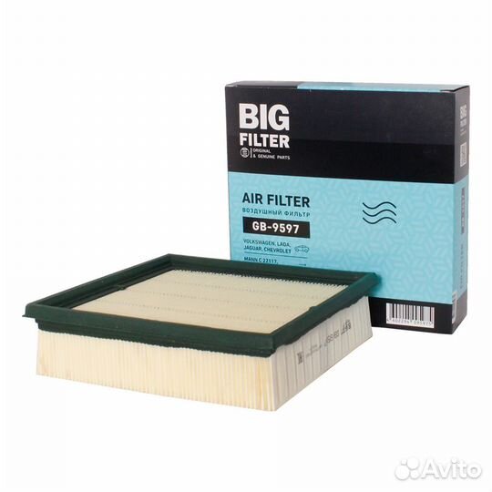 Фильтр воздушный BIG filter GB-9597 на ваз 2108/10
