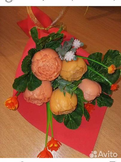 Букетики из мыльных цветов