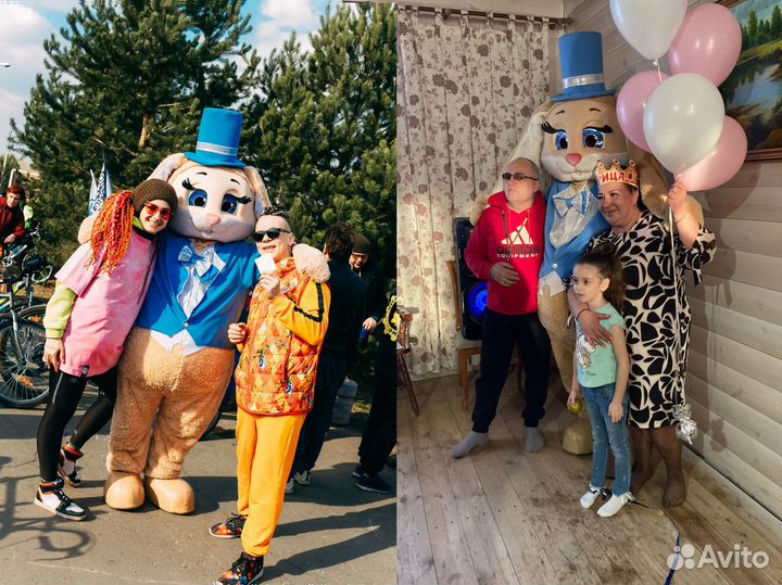 Белый мишка поздравление, ростовые куклы