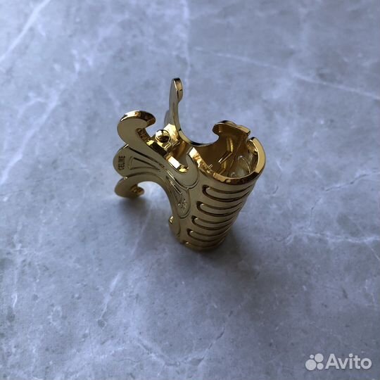 Крабик Celine металический среднего размера