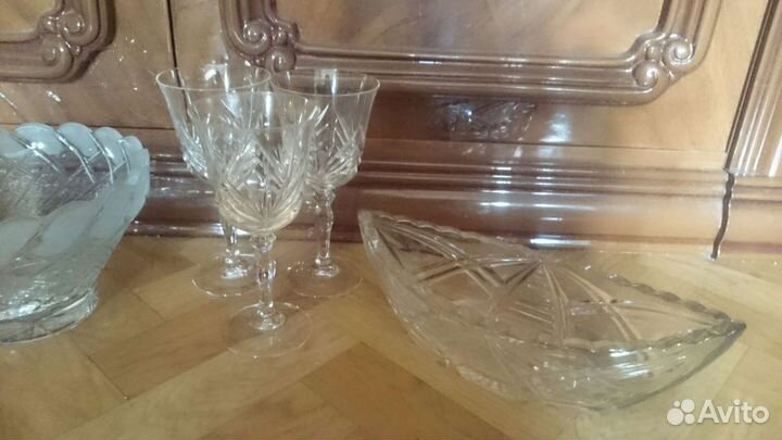 Хрусталь посуда фруктовница ваза конфетница