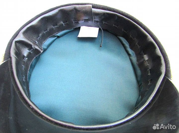 Фуражка парадная морская волна околышек черный 59