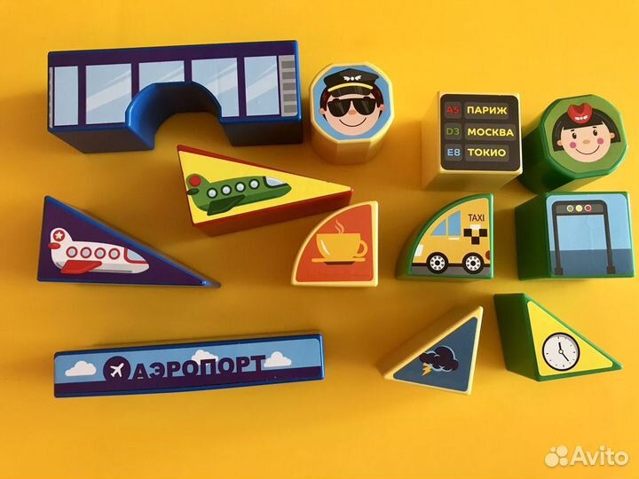 Игровой набор кубиков, аэропорт