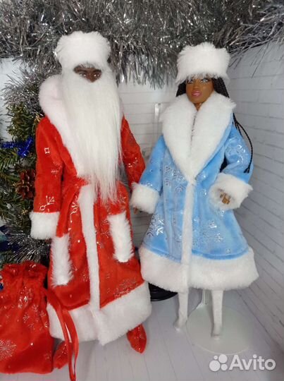 Новогодний набор для детей. Одежда Барби и Кена