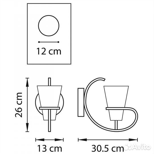 Бра LightStar Fiacolla 733617 Черный