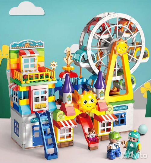 Конструктор Парк аттракционов, китовые горки,город