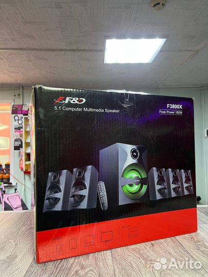 Колонки с сабвуфером F&D F3800X черный