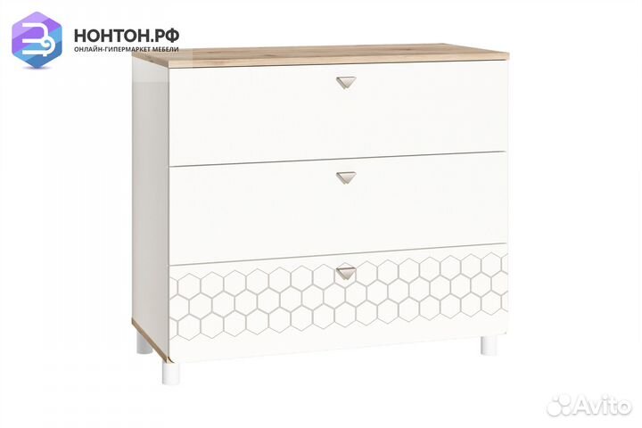 Комод Эйп 13.322 белый шагрень / дуб белый