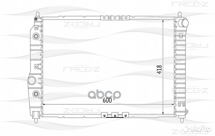 Радиатор chevrolet aveo/kalos 02- 1.2/1.4 AT ох