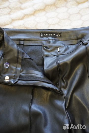 Брюки женские карго кожаные