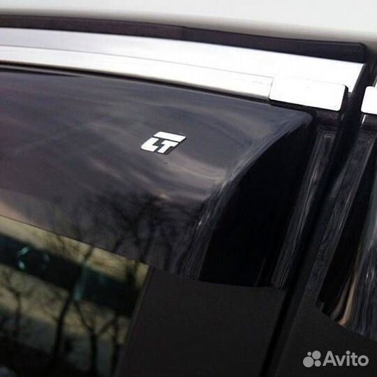 Дефлекторы Kia Soul I AM 2009-2012 с хром молдин