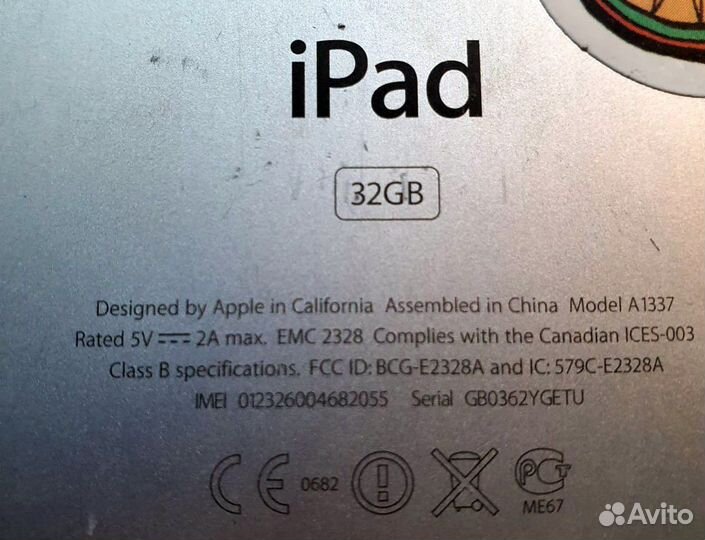 iPad 1 поколение модель A1337 wi-fi 3G на 32Gb