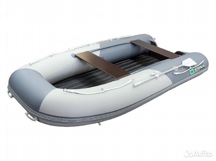 Надувная лодка gladiator E380S (серо-белая)
