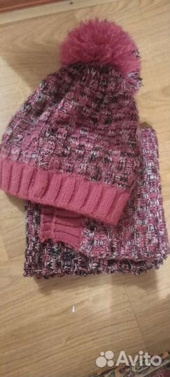 Шапка с шарфом