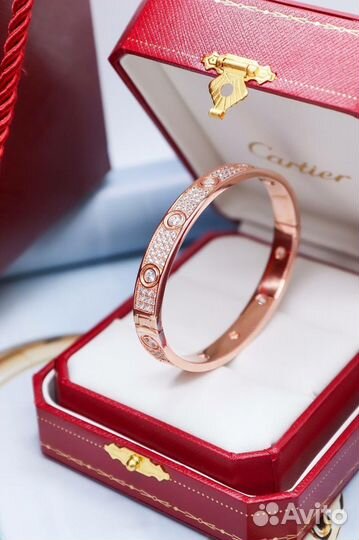 Браслет Cartier love, розовое золото