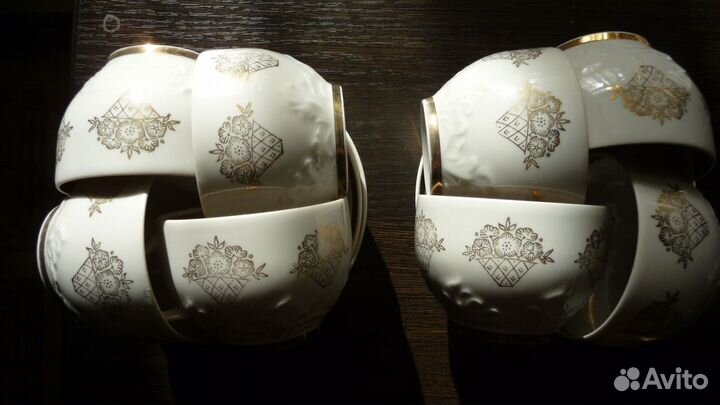 Чайные пары дфз Вербилки Прозрачный фарфор клейм